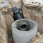 Drainage Connection to Catch Basin Concrete Structure