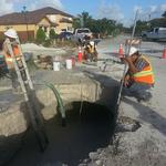 Project: Saymer PH II
Sanitary Sewer Lateral excavation while dewatering hole(1).